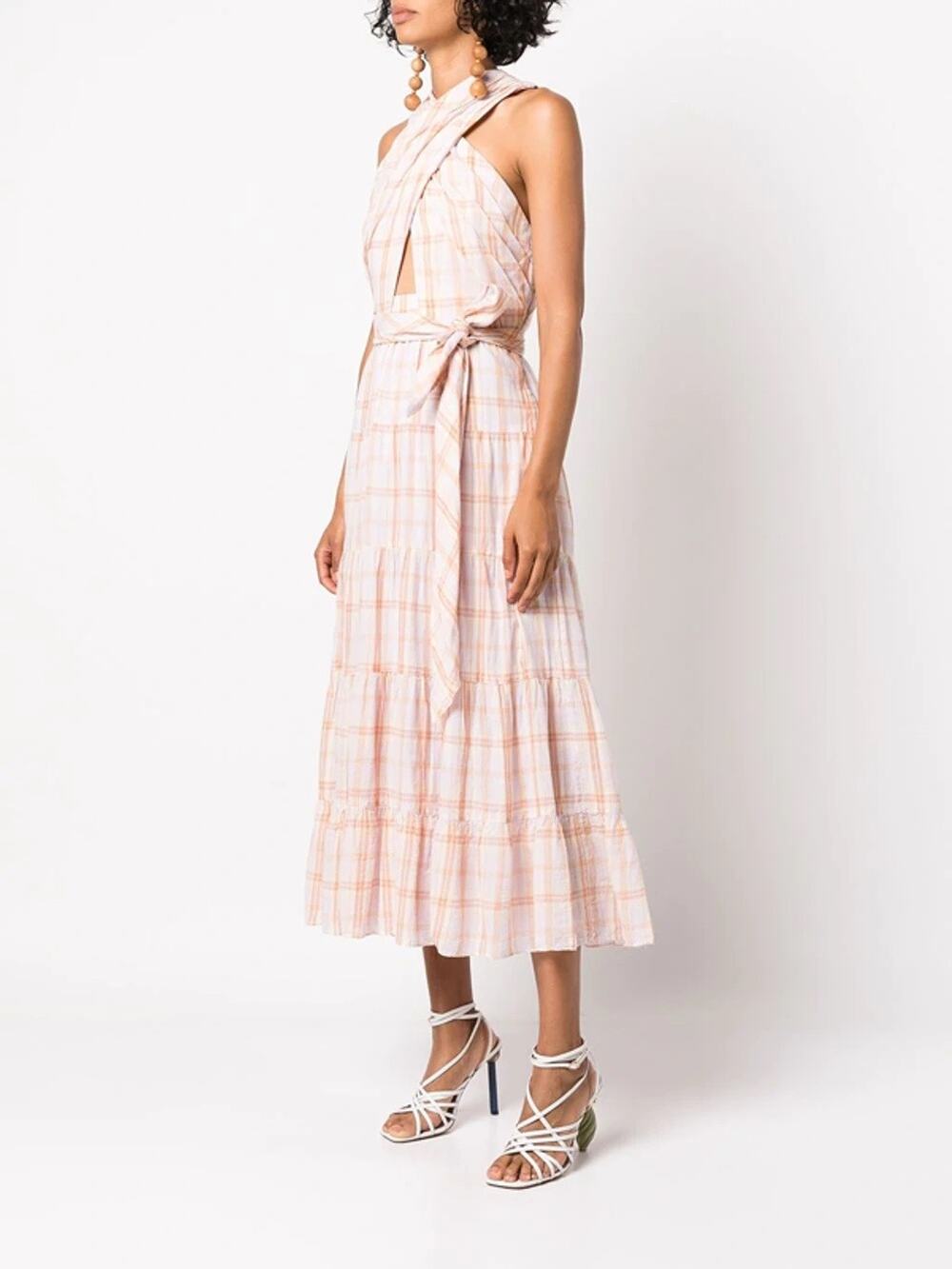 Ulla Johnson Noelle Lilac Pink Maxi Sundress Open Back Romantic Size 8